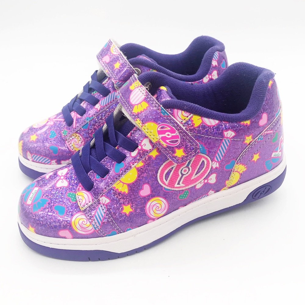 Heelys Purple Glitter w/ Candy Designs